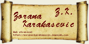Zorana Karakašević vizit kartica